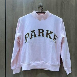 Parke Pink & Brown Letterman Pullover | Fashionable Varsity Jacket
